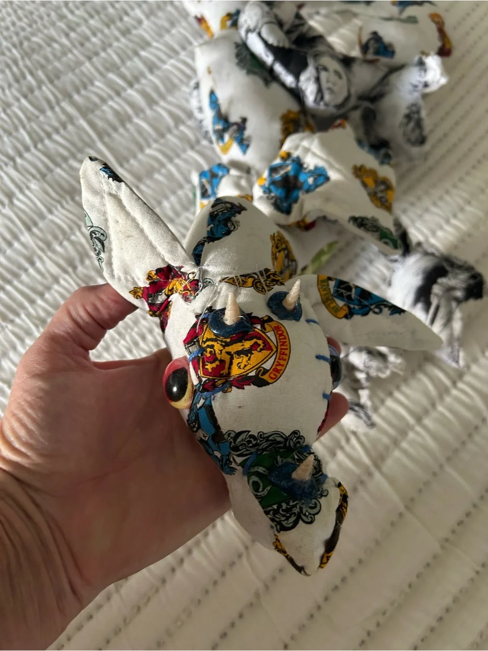 Harry Potter Crest Pattern Stuffed Dragon.